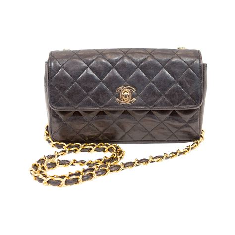 chanel messenger bag black|Chanel crossbody bags for ladies.